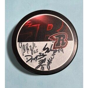 Rapid City Rush  Autographed Puck unknown several players